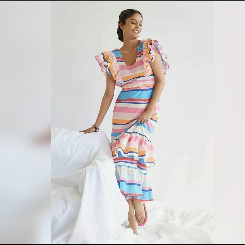 Anthropologie - Plenty By Tracy Reese Multicolored Striped Sundress